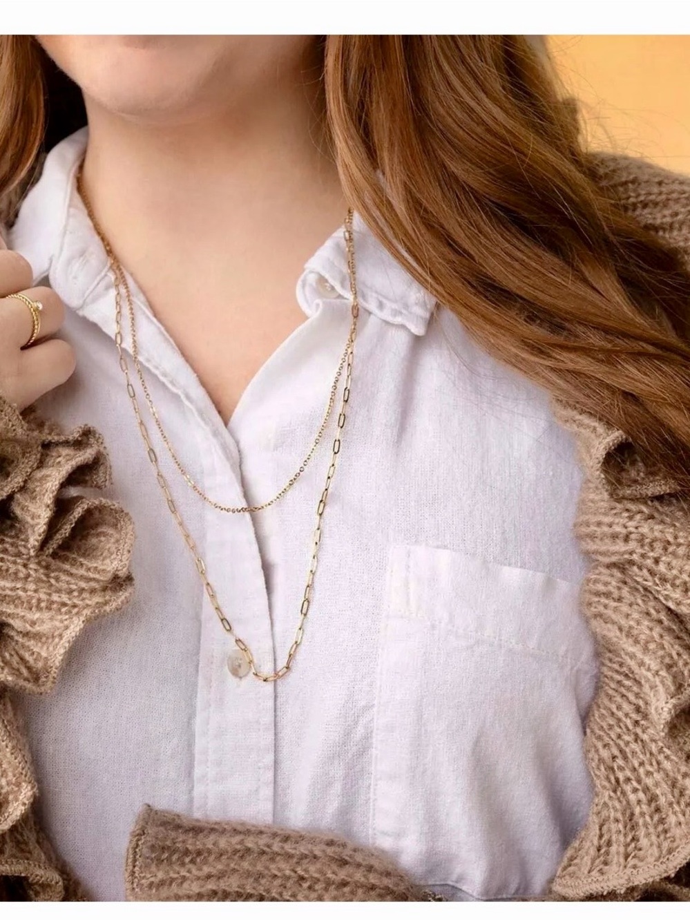 14K Gold Filled PLUS Loop/Cable Chain Necklace 24”